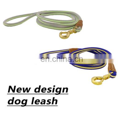 High elastic rope dog leash with safe metal hook