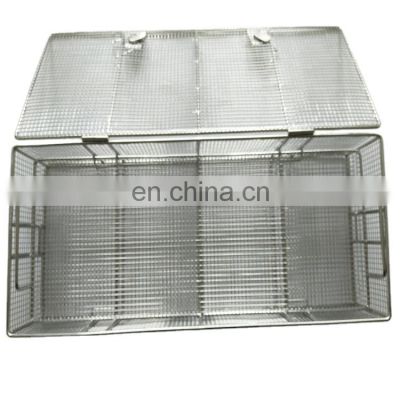 Mesh Basket w/Lid stainless steel wire mesh basket with lid