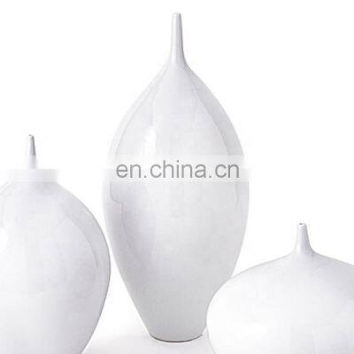 Nordic Simple Minimalism Potbelly On Glazed Milky White Home Ceramic Vase Porcelain For Table Decoration photo-4