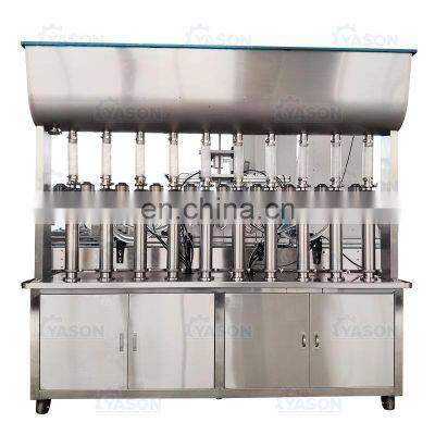 10 Nozzles Coconut Oil Semi Automatic Filler Detergent Liquid Filling Machine