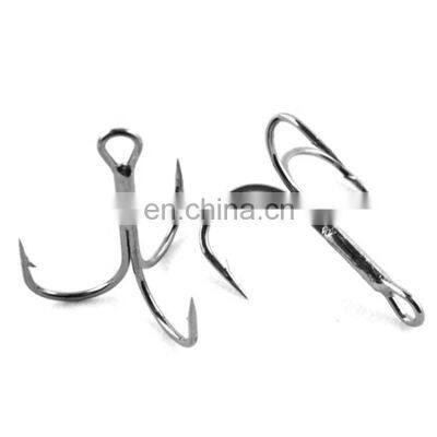 Fishing hook stainless steel Material Treble  Fishing Hook Triple Hooks Round Folded Saltwater Bass 14# --8/0# Tackle Tools