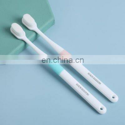 3pcs/set Family 3 Pcs/pack OEM Carbon Fiber Plastic Soft Bristle Toothbrush for Adult photo-4