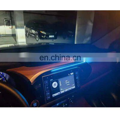 16 Colors Mahogany Interior Door Panel Decorative Trims Lamp Led Lights Custom Car Ambient Light for Hilux Revo 2021 2015 photo-4