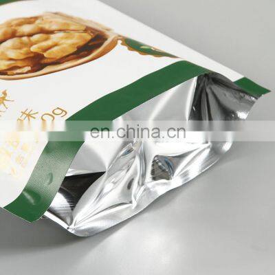 Aluminum foil stand up pouch matte white doypack zipper bag for coffee packaging