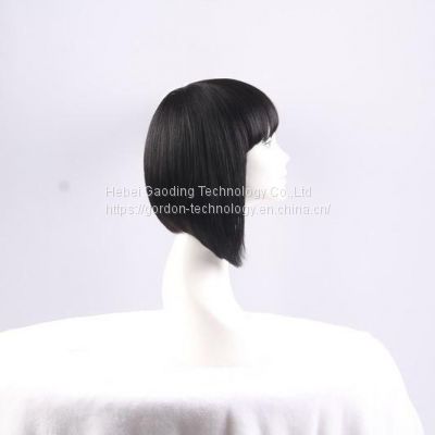 Natrual Color Lace Front Bob Human Hair Wigs with Bangs