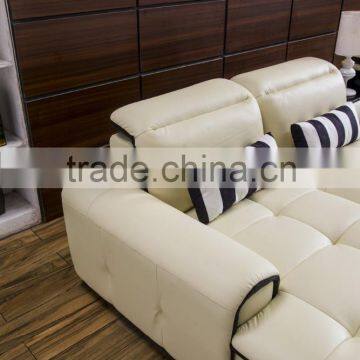 Modern Retail Furniture,u Shape Leather Sectional Sofa,house Apartment Furniture photo-4