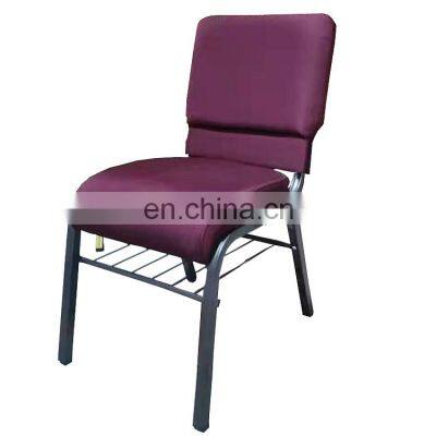 High quality banquet metal hand office accent hall stacable hotel room chair