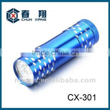 Cheaper 9 LED light with fashion engrave