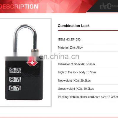 Wholesale 3 Digit Combination TSA Customs Code Lock Safe Padlock For Travel Luggage photo-4