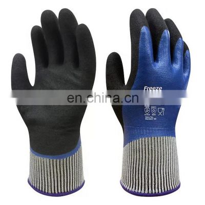 Thermo Plus Insulated Cold Proof Water Proof Safety Warm Winter Garden Waterproof Foam Nitrile Work Gloves