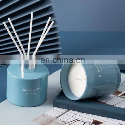 Luxury Wedding Christmas Decoration Air Freshener Gift Home Decor Soy Wax Candle Aroma Reed Diffuser Gift Box Set