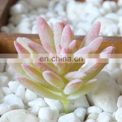Flower Arrangement Accessories Fake Plastic Flower Decorcation Potted Flocking Artificial Succulent Plant Small Mini Plant