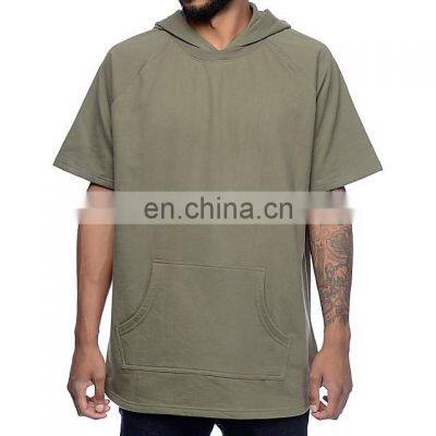 High Quality Factory Made Short Sleeve Hip Hop Style Wholesale Gym Hoodies Sweatshirts Casual Jumper for Men photo-4