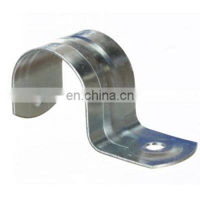 Custom powder coating metal stamping products sheet metal clips steel c clip pipe saddle clamp