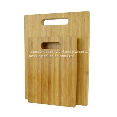 Wholesale ECO Friendly Organic Custom Different Size Serving Chopping Blocks Kitchen Natural Bamboo Fiber Cutting Board Set