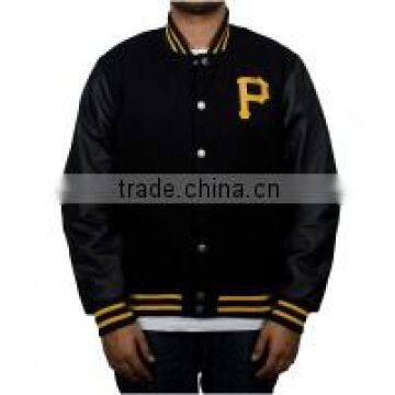 Custom Varsity Jackets Made Of Wool Body With Real Leather Sleeves, customize logo patches