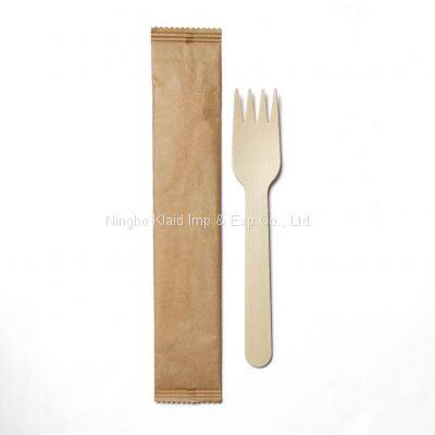 Biodegradable Cutlery Natural Wood /Birch Wooden Disposable Cutlery Set Spoon Fork Knife(1000/Case) photo-5
