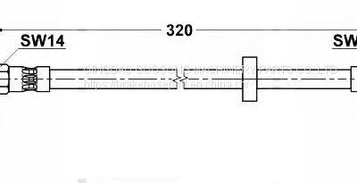 SAE J1401 brake hose 1/8 HL 88142