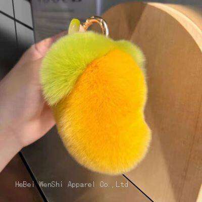 61Plush pendant cute fruit pendant avocado car key chain backpack pendant