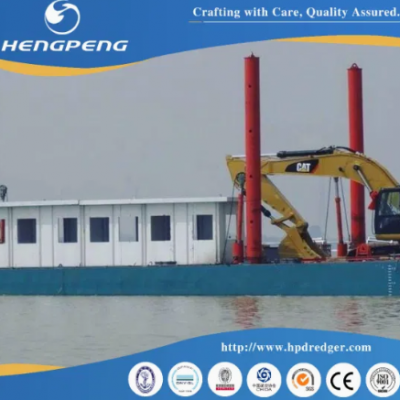 Self-Propelled Excavator Modular Floating Platform Barge for Easy Maneuvering