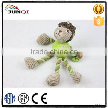 Custom production Plush pet supplies dog toy with rope