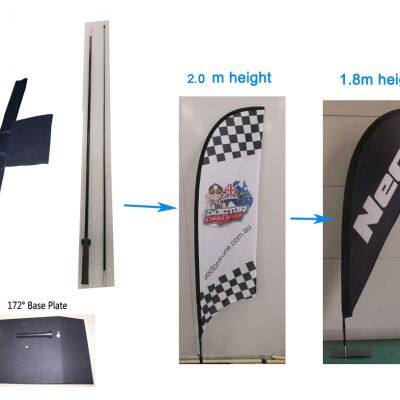 WZRODS Promotional Event Banner – Lightweight Feather/Blade Design With Carbon Composite Pole for Advertising photo-4