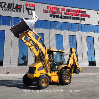 HZM799 Heavy Duty Diesel Engine Wheel Loader Mini Backhoe Loader for Construction Site Earthmoving Machinery Loader Cheap