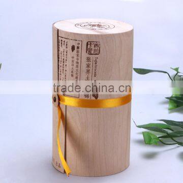 customized slik screen logo wooden luxury gift box birch veener box for sale