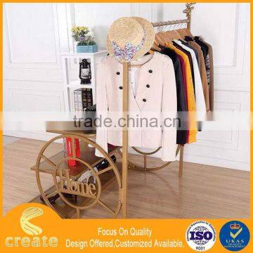 Clothing Display Stand for Your Boutique With Build in Shelf,metal Clothes Rack photo-4