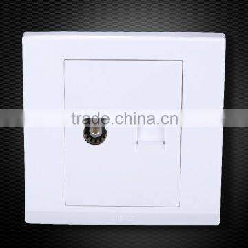 Easy cleaning white computer satellite socket