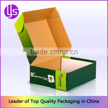 Custom E Flute Corrugated Cardboard Color Printed Roll End Tuck Top Paper Packaging Box With the Dust Flaps photo-4