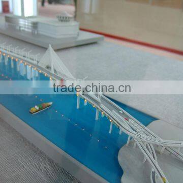 The bridge model with Building model ,architectural models