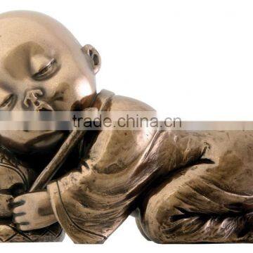 Joyful Monk Resting Baby Buddha Statue