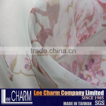 Wholesale Printed Floral Organza Curtain And Clothing Fabric Roll photo-6