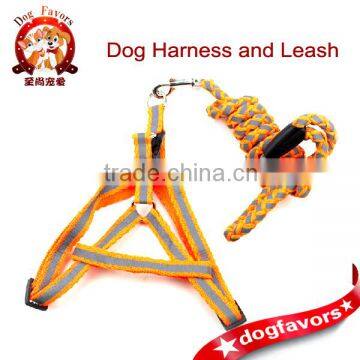 Free shipping reflective dog harness with reflective pet traction rope dog leash