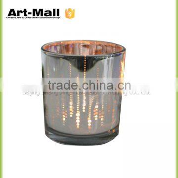 OEM Flexible industrial glass candle holder with lid