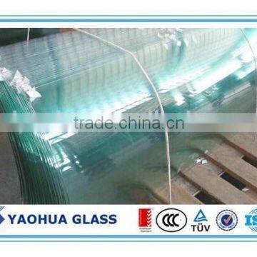 yaohua glass high quality 3-19mm curved tempered glass with CCC CE certificate