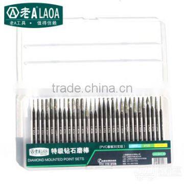 LAOA30pcs Set 3mm Free Shipping Diamond Grinding Tools Emerald Jade Carving Tools Rod Mill photo-6