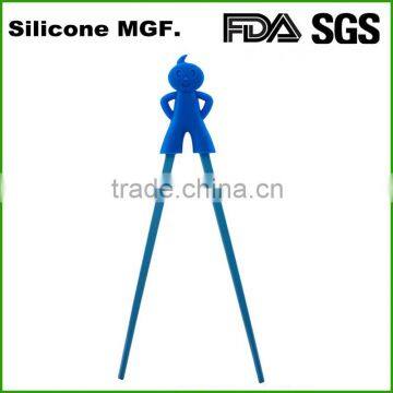 Shinerin supplier cheap smile boy silicone Melamine baby chopsticks for trainning