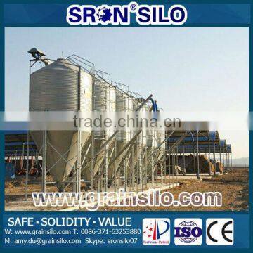 SRON Professional Manufacture poultry feed silo with screw conveyor