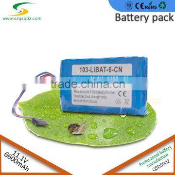 Hot Selling lithium ion battery pack battery li-ion 6600 mAh