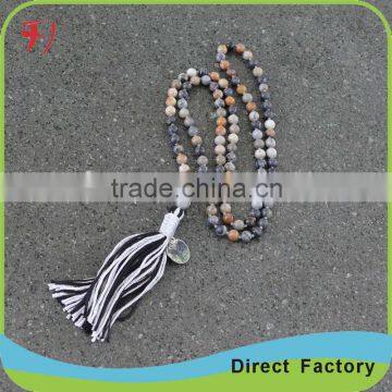 Hot new design Tassel Necklace Long natural stone Beaded wholesale jewelry