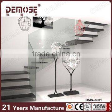 prefabricated stores indoor fancy floating glass stairs price