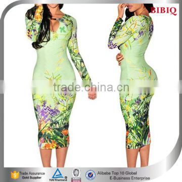 sex girls photos open breast dress front sexy keyhole dress floral print gold metallic dresses long sleeve bandage dresses