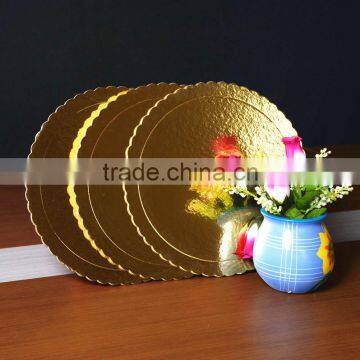 Top quality round aluminum foil gold sheet cake boards