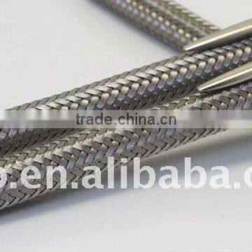 High quality metal braided steel wire barrel ballpoint pen