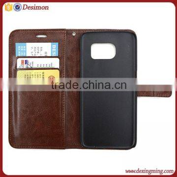 Magnetic Flip Leather Custom Case Cover for Samsung S7 Edge