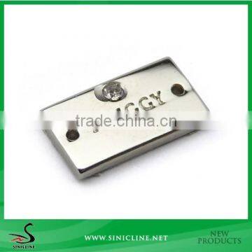 Sinicline Custom Bag Rivet Metal Tags Metal Bag Label