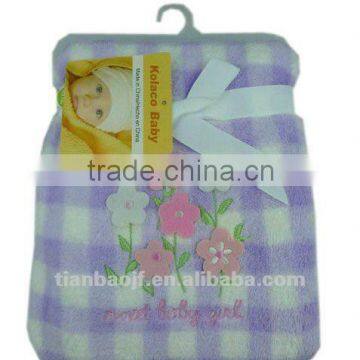 100% polyester baby blanket with embroidery 1010