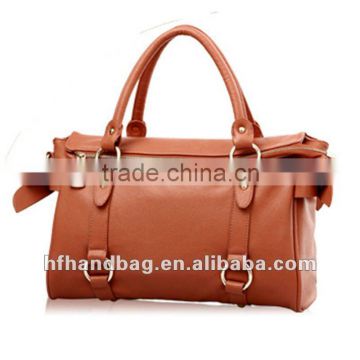 Coral red Summer fashion trend featured major suit shoulder leather handbag